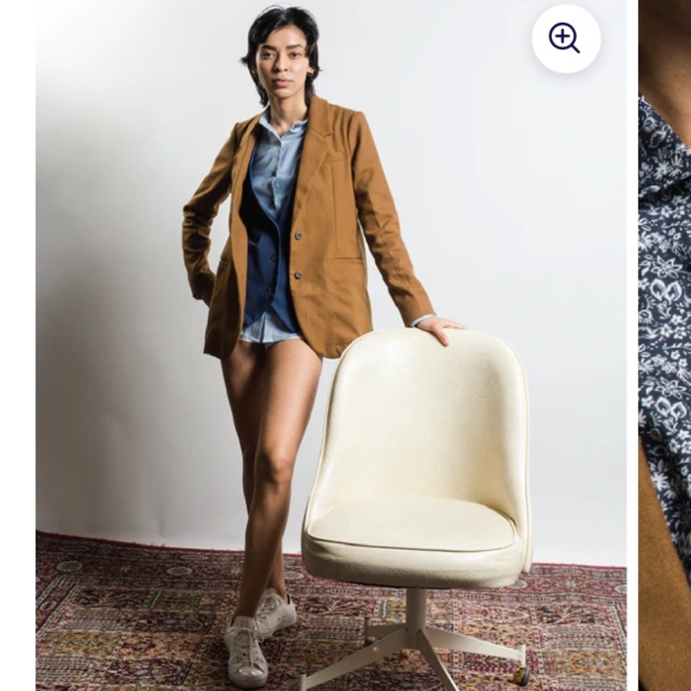 NWOT Peau De Loup Parks Faux-Wool Suit Jacket, 4